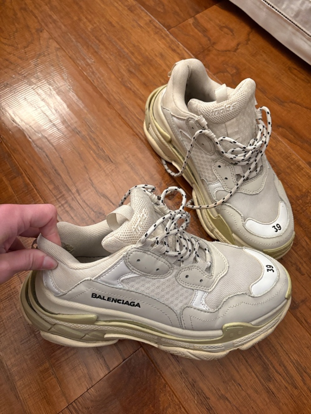 Balenciaga Triple S Off-White Cream Chunky Trainer